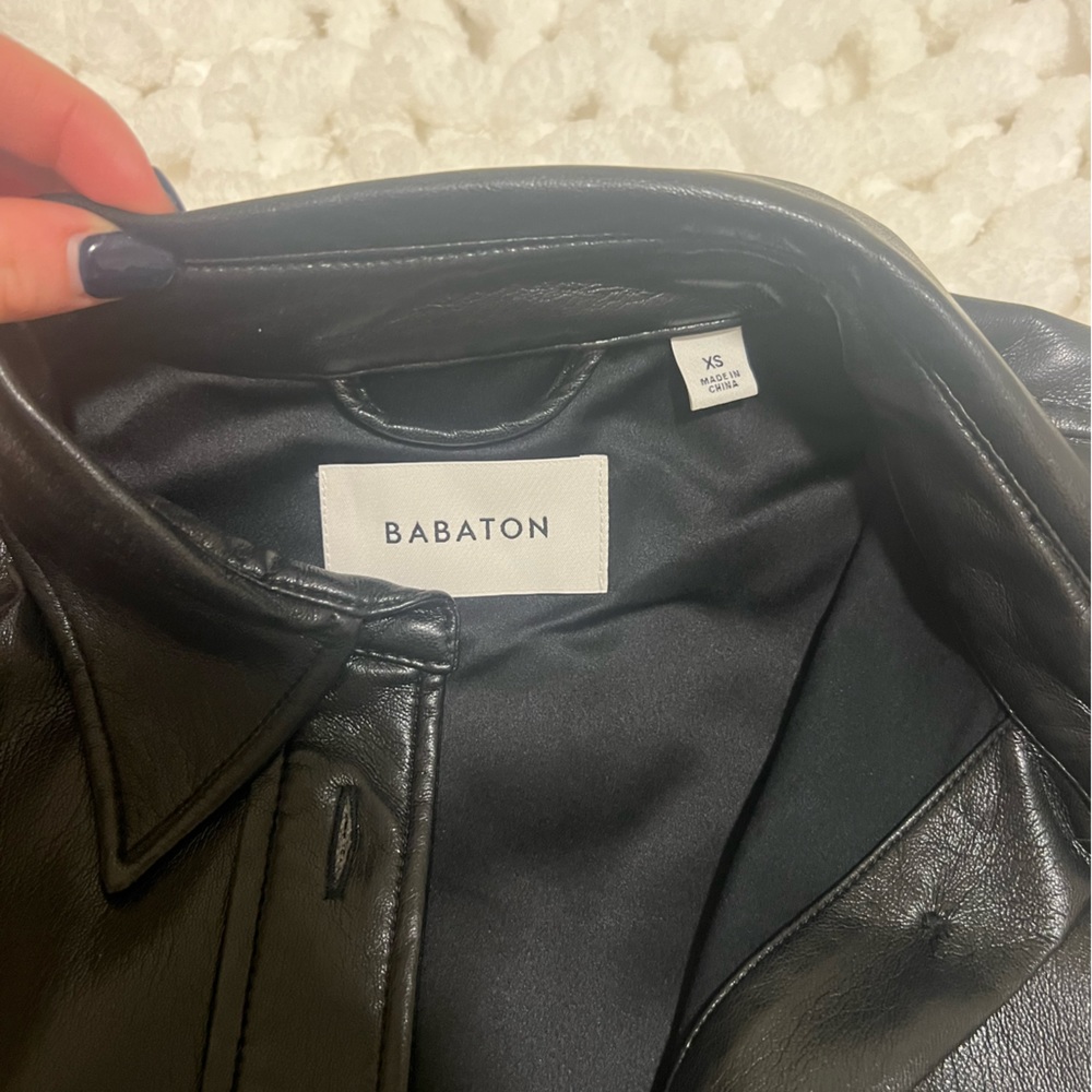 Aritizia Black faux leather jacket